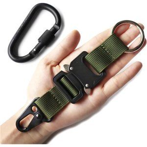 Tactical Key Chains for Men EDC Gear Clips with HK Clip and Stainless Steel Ring